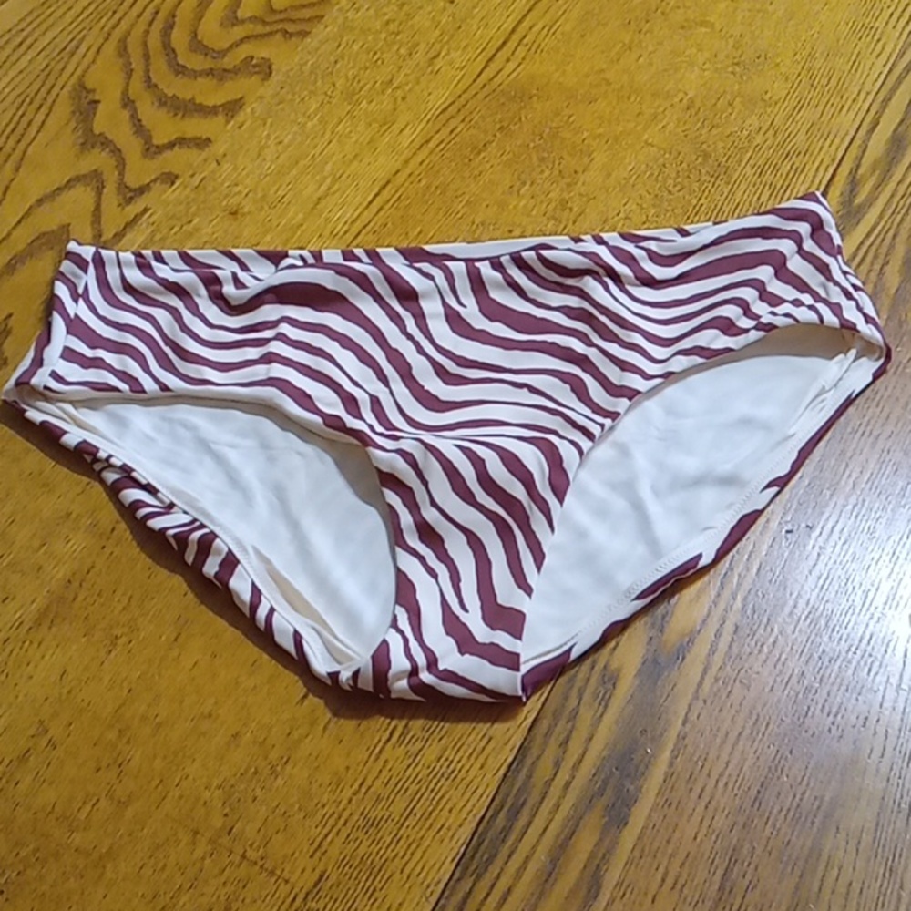 Andie Womens Bikini Bottom MEDIUM Swim BIAS STRIPE  NEW HIPSTER Swimwear Resort